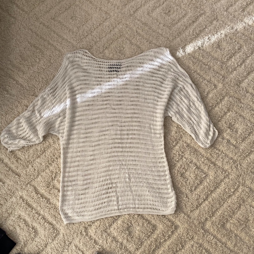Lumiere white sweater size med euc